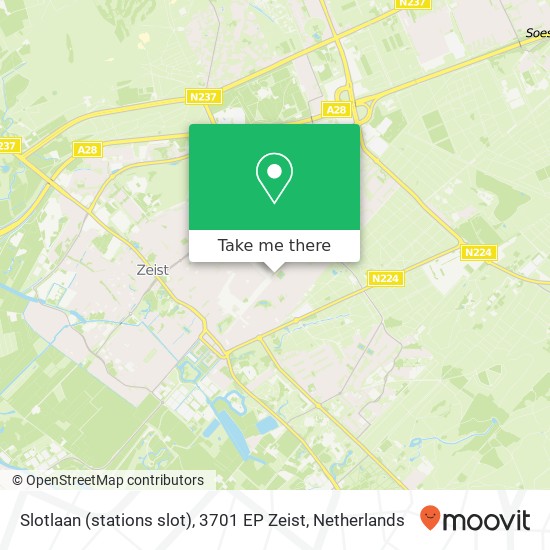 Slotlaan (stations slot), 3701 EP Zeist kaart