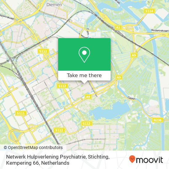 Netwerk Hulpverlening Psychiatrie, Stichting, Kempering 66 kaart