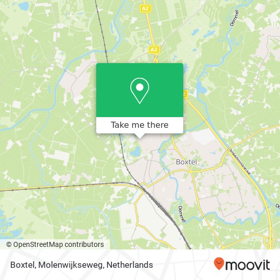 Boxtel, Molenwijkseweg kaart
