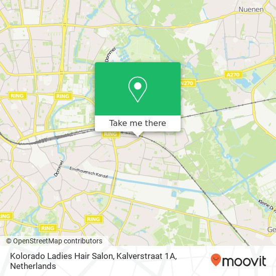 Kolorado Ladies Hair Salon, Kalverstraat 1A kaart