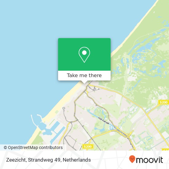 Zeezicht, Strandweg 49 kaart