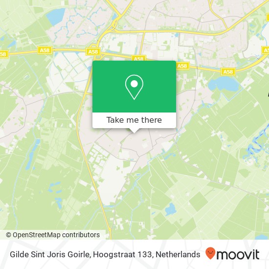 Gilde Sint Joris Goirle, Hoogstraat 133 kaart