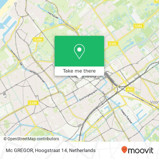 Mc GREGOR, Hoogstraat 14 kaart