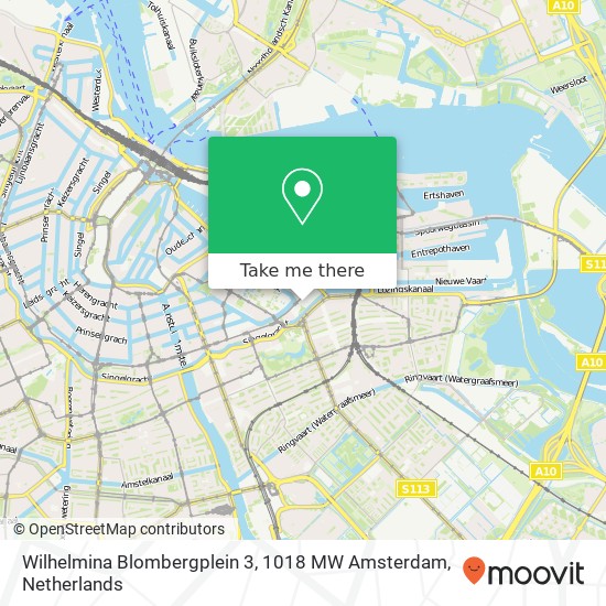 Wilhelmina Blombergplein 3, 1018 MW Amsterdam kaart