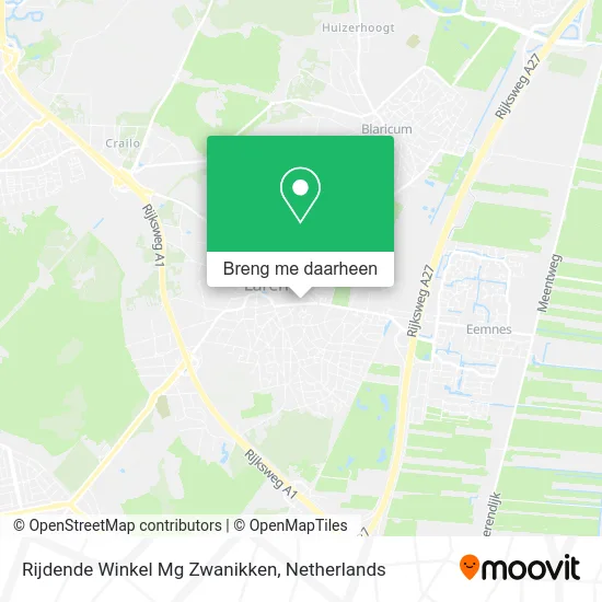 Rijdende Winkel Mg Zwanikken kaart