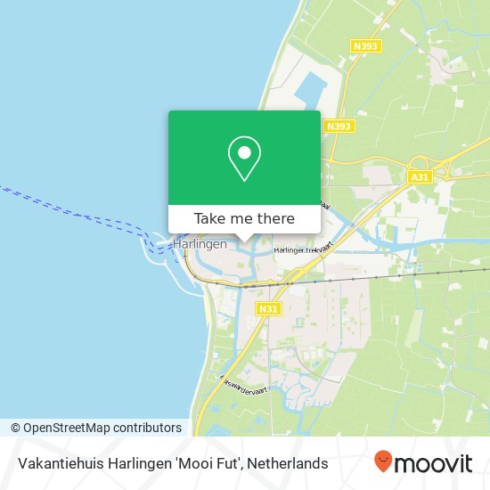 Vakantiehuis Harlingen 'Mooi Fut' kaart