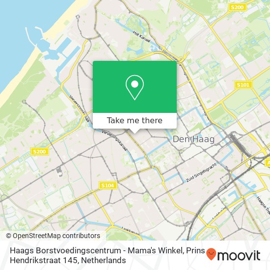 Haags Borstvoedingscentrum - Mama's Winkel, Prins Hendrikstraat 145 kaart