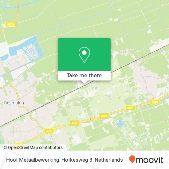Hoof Metaalbewerking, Hofkesweg 3 kaart