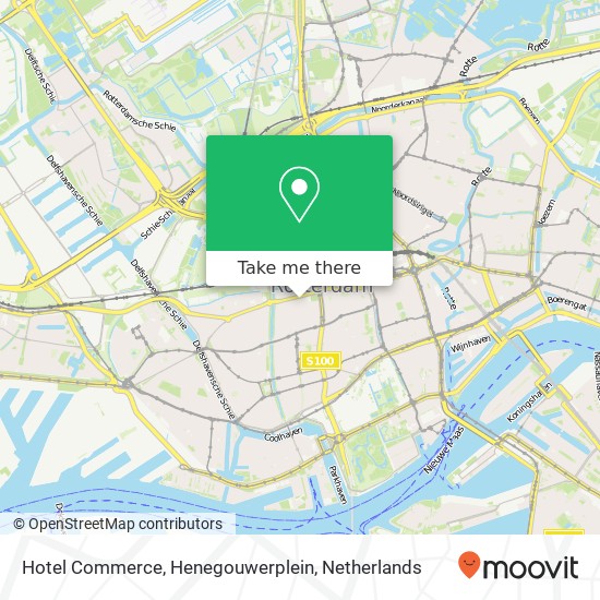 Hotel Commerce, Henegouwerplein kaart