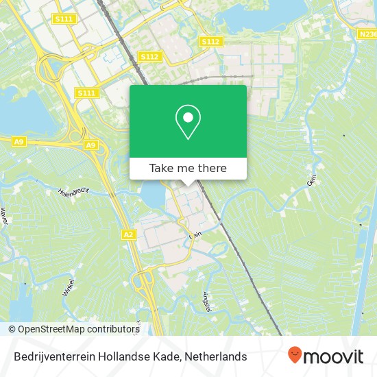 Bedrijventerrein Hollandse Kade kaart