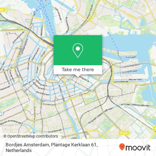 Bordjes Amsterdam, Plantage Kerklaan 61 kaart