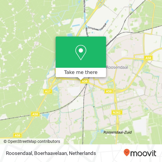 Roosendaal, Boerhaavelaan kaart