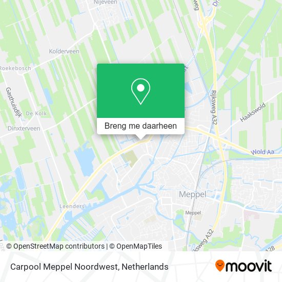 Carpool Meppel Noordwest kaart