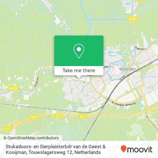 Stukadoors- en Sierpleisterbdr van de Geest & Kooijman, Touwslagersweg 12 kaart