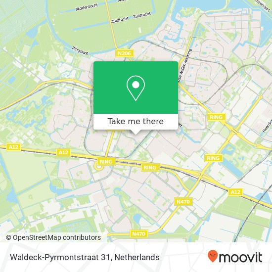 Waldeck-Pyrmontstraat 31, 2713 BK Zoetermeer kaart