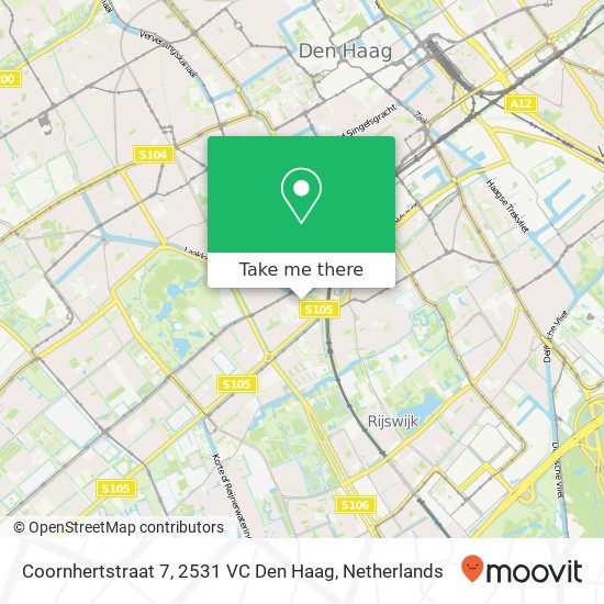Coornhertstraat 7, 2531 VC Den Haag kaart
