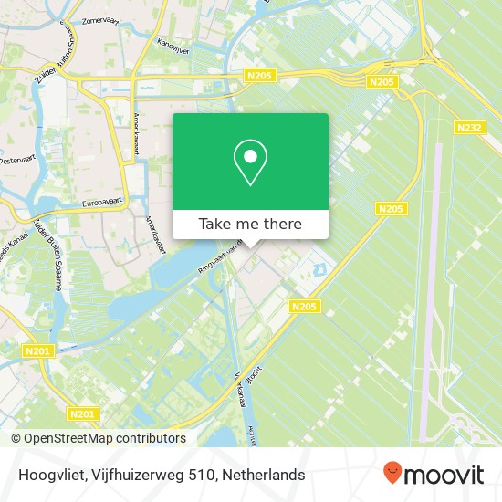 Hoogvliet, Vijfhuizerweg 510 kaart