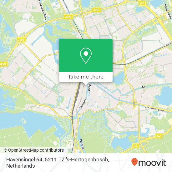 Havensingel 64, 5211 TZ 's-Hertogenbosch kaart