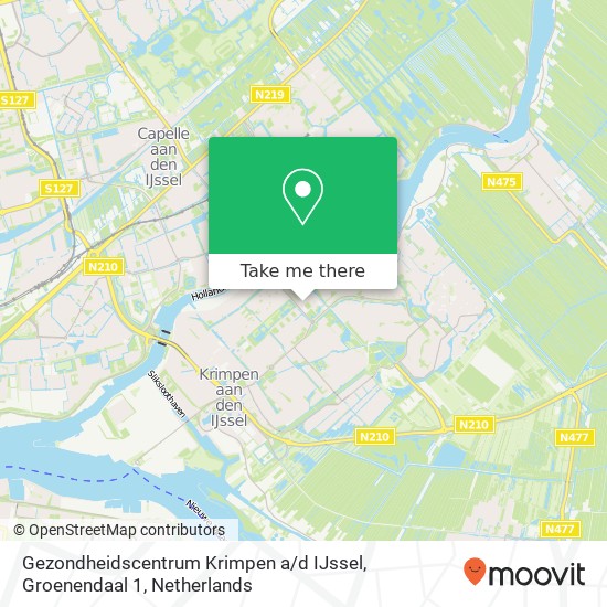 Gezondheidscentrum Krimpen a / d IJssel, Groenendaal 1 kaart