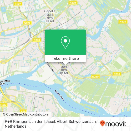 P+R Krimpen aan den IJssel, Albert Schweitzerlaan kaart