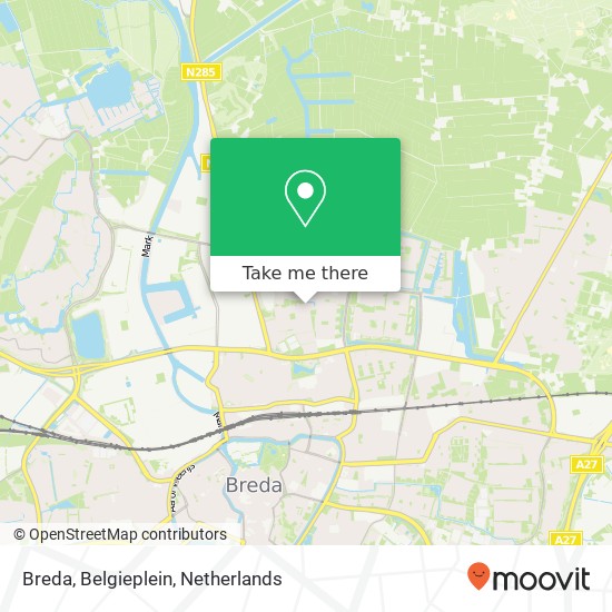 Breda, Belgieplein kaart