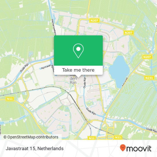 Javastraat 15, 2405 CS Alphen aan den Rijn kaart