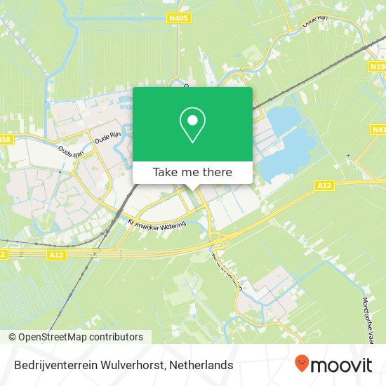 Bedrijventerrein Wulverhorst kaart