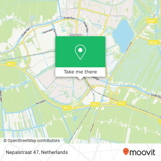 Nepalstraat 47 kaart