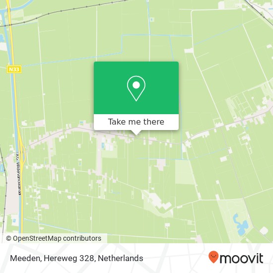 Meeden, Hereweg 328 kaart