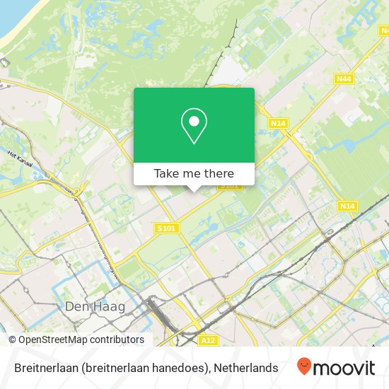 Breitnerlaan (breitnerlaan hanedoes), 2597 Den Haag kaart