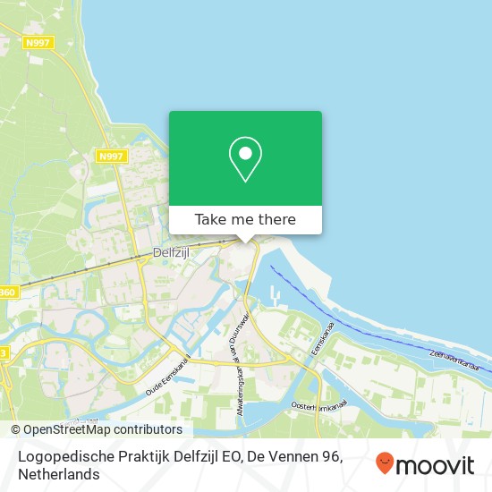 Logopedische Praktijk Delfzijl EO, De Vennen 96 kaart