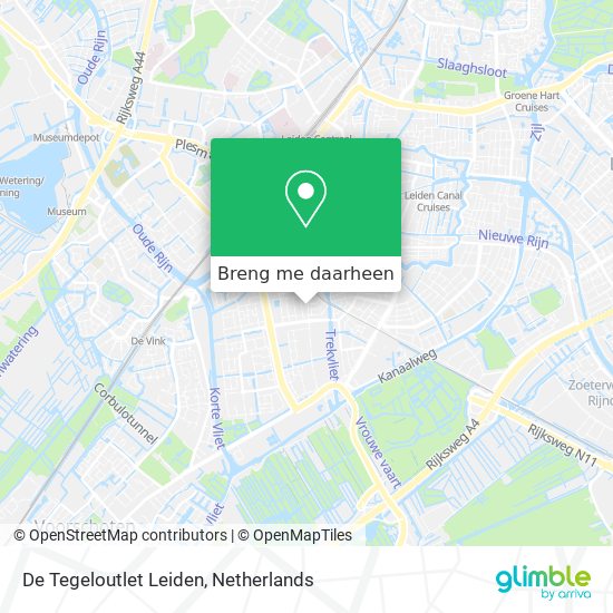 De Tegeloutlet Leiden kaart