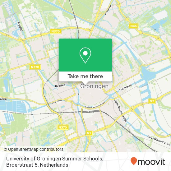 University of Groningen Summer Schools, Broerstraat 5 kaart