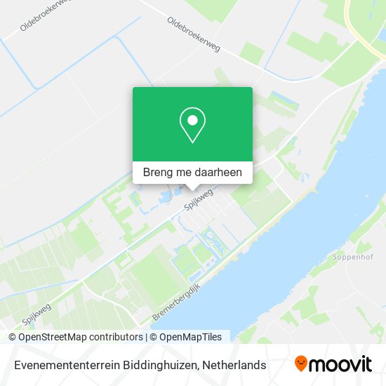 Evenemententerrein Biddinghuizen kaart
