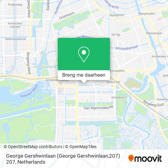 George Gershwinlaan (George Gershwinlaan,207) 207 kaart