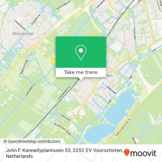 John F. Kennedyplantsoen 53, 2252 EV Voorschoten kaart