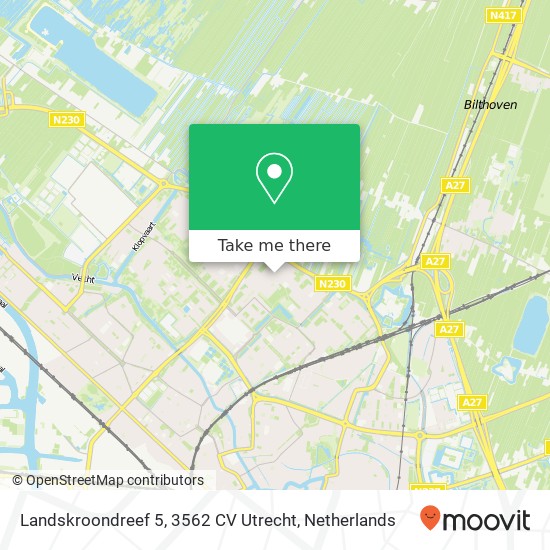 Landskroondreef 5, 3562 CV Utrecht kaart