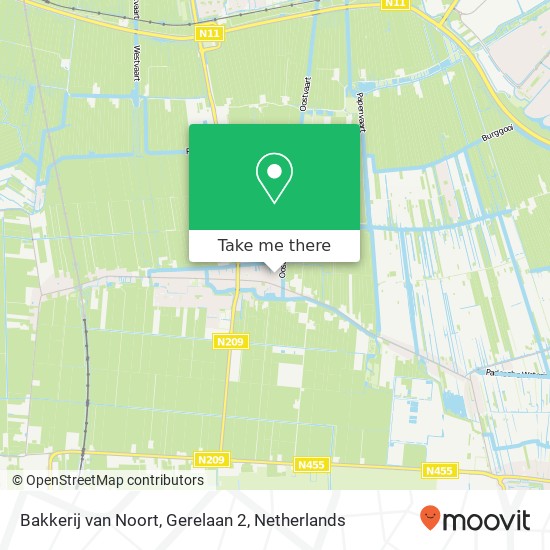 Bakkerij van Noort, Gerelaan 2 kaart