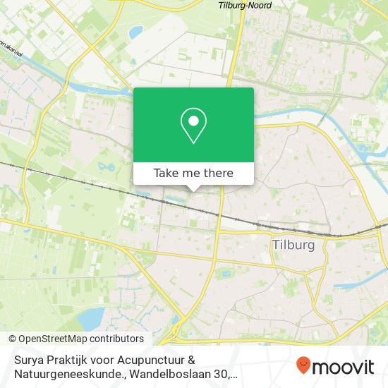 Surya Praktijk voor Acupunctuur & Natuurgeneeskunde., Wandelboslaan 30 kaart