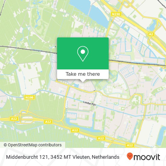 Middenburcht 121, 3452 MT Vleuten kaart