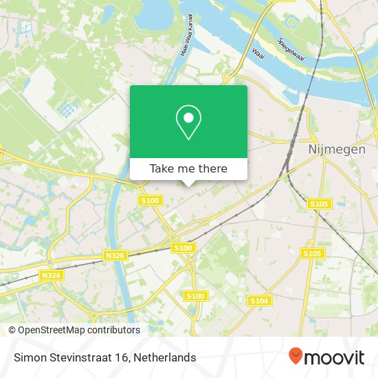 Simon Stevinstraat 16, 6543 LR Nijmegen kaart