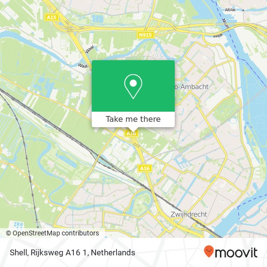 Shell, Rijksweg A16 1 kaart