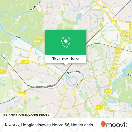 Kiworkx, Hooglandseweg-Noord 56 kaart