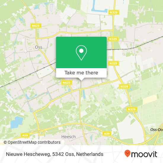 Nieuwe Hescheweg, 5342 Oss kaart