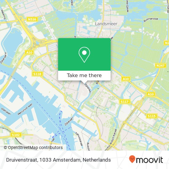 Druivenstraat, 1033 Amsterdam kaart