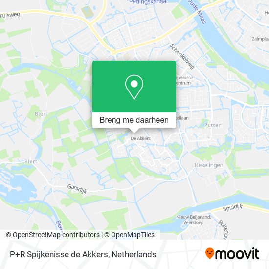 P+R Spijkenisse de Akkers kaart