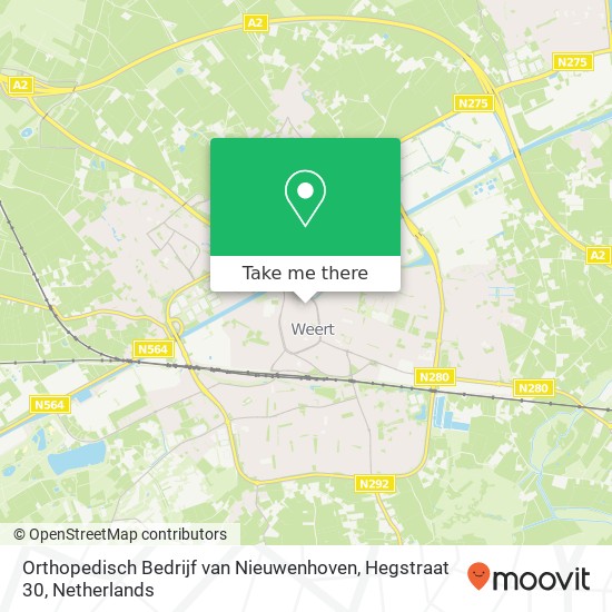 Orthopedisch Bedrijf van Nieuwenhoven, Hegstraat 30 kaart