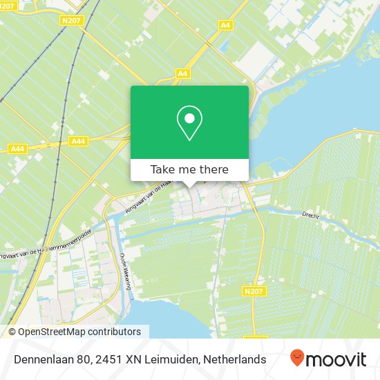 Dennenlaan 80, 2451 XN Leimuiden kaart