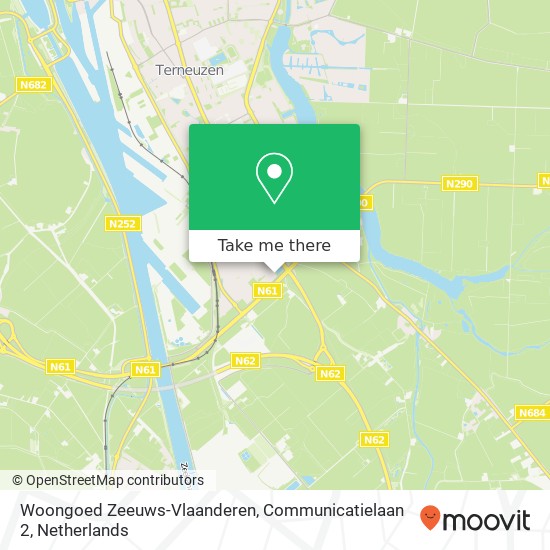 Woongoed Zeeuws-Vlaanderen, Communicatielaan 2 kaart