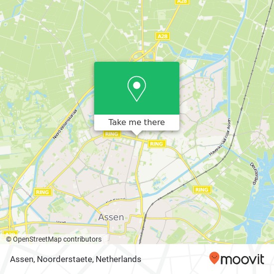 Assen, Noorderstaete kaart